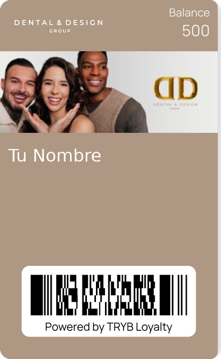 Tarjeta de fidelización digital Dental & Design